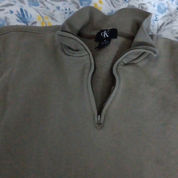 Calvin Klein zip Sweatshirt pullover med mens - Picture 1 of 4
